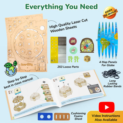 Smartivity Interactive Globe Model for Kids 8-14 Years Old | Build Your Own Globe with 1000+ Facts About Animals, Monuments, Places I Birthday Gift for Boys...(PACK OF 6)