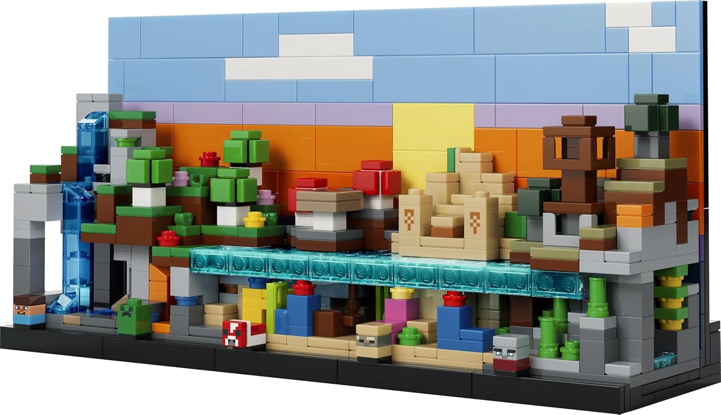 LEGO Minecraft Mini Biomes - Minecraft Art Building Set - Gaming Decoration for Ages 12+ - 21589