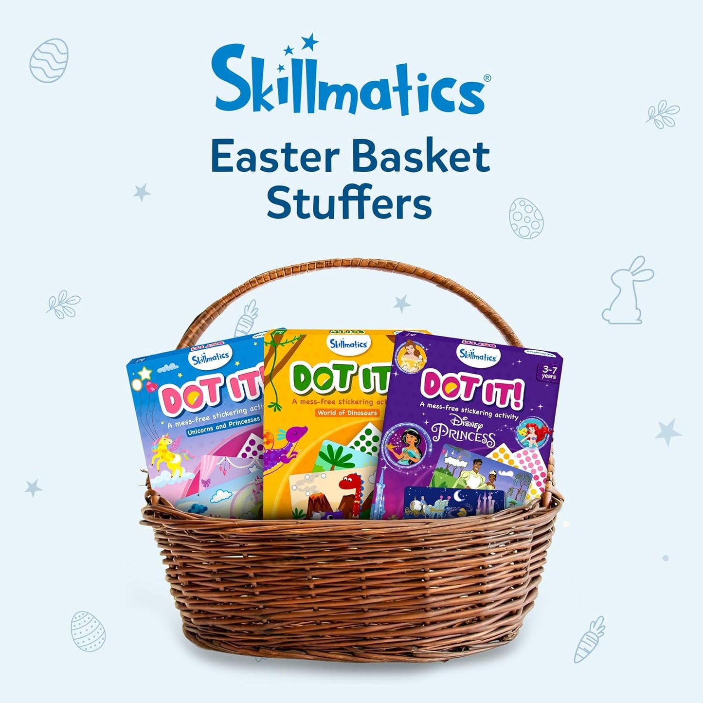 Skillmatics Dot It Sticker Art Activity - Disney Princess, Mess-Free Fun for Kids, 500+ Stickers, Craft Kits, DIY Activity, Travel Toys, Gifts for Boys & Girls Ages 3, 4, 5, 6, 7(PACK OF 5)