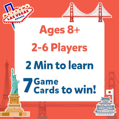 Skillmatics Card Game - Guess in 10 Cities Around the World, Gifts for 8 Year Olds and Up, Quick Game of Smart Questions, Fun Family Game(PACK OF 5)
