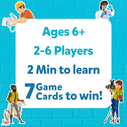 Skillmatics Card Game - Guess in 10 Inspiring Professions, Gifts for 6 Year Olds and Up, Quick Game of Smart Questions, Fun Family Game(PACK OF 5)