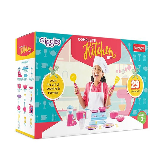 Giggles Complete Kithcen Playset, Realistic Pretend Cooking Toy for Kids (PACK OF 6)