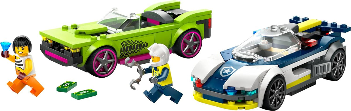 LEGO City 60415 Police Car & Muscle Car Chase Building Set, 213 Pieces, 6+