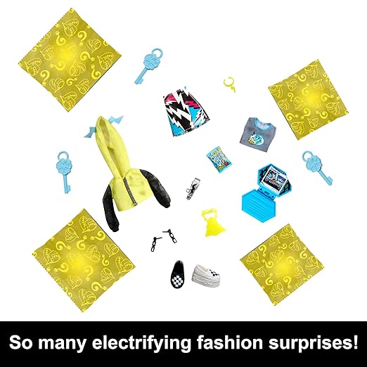 Monster High ¢ Doll and Fashion Set, Frankie Stein ¢ Doll, Skulltimate Secrets ¢: Neon Frights ¢, Dress-Up Locker with 19+ Surprises