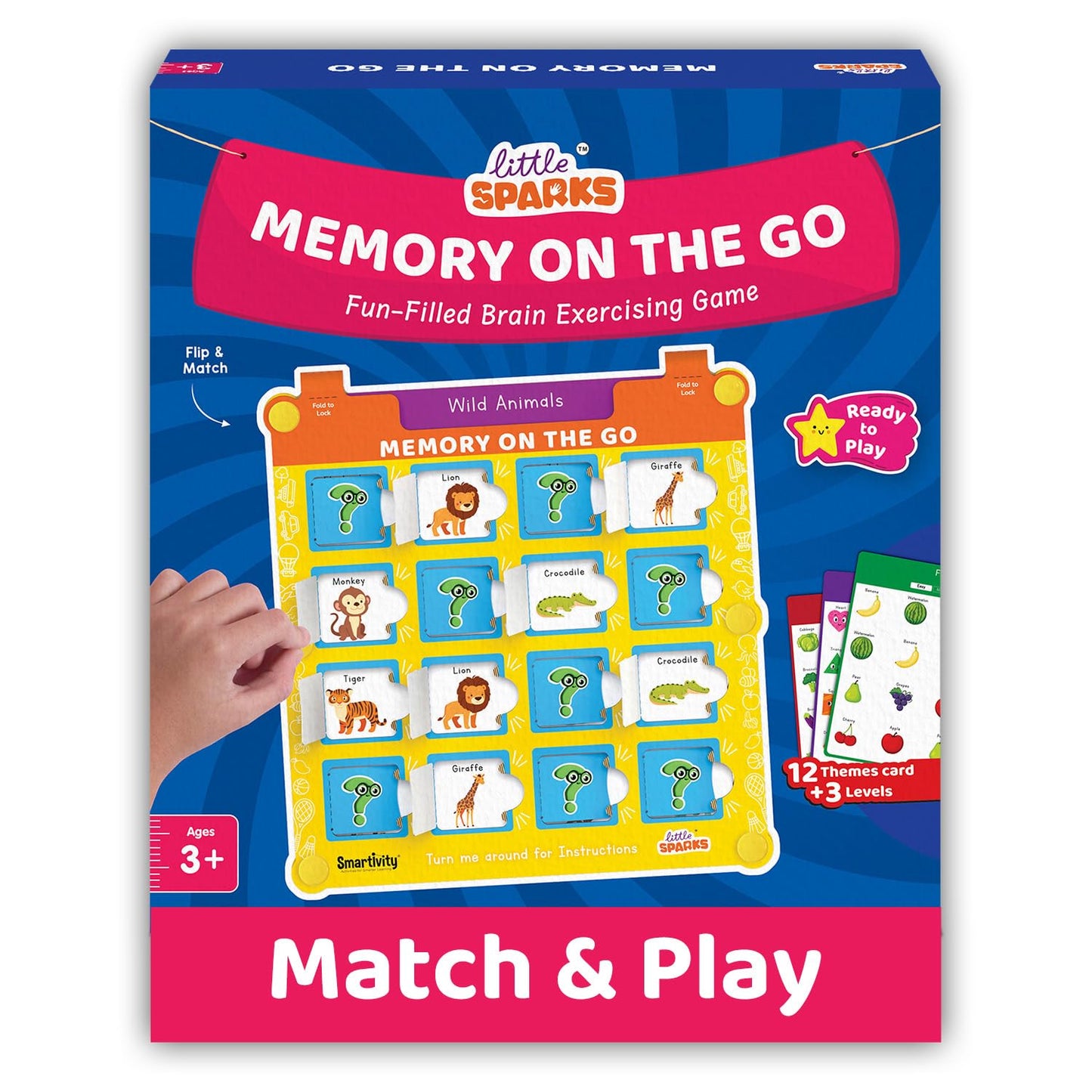 Smartivity Memory Game for Kids Ages 3+ Years | Fun Matching Game - 12 Theme Cards & 3 Level Challenges I Birthday Gift for Boys & Girls I Preschool Learning Toy for 3,4,5,6 Years Age(PACK OF 6)