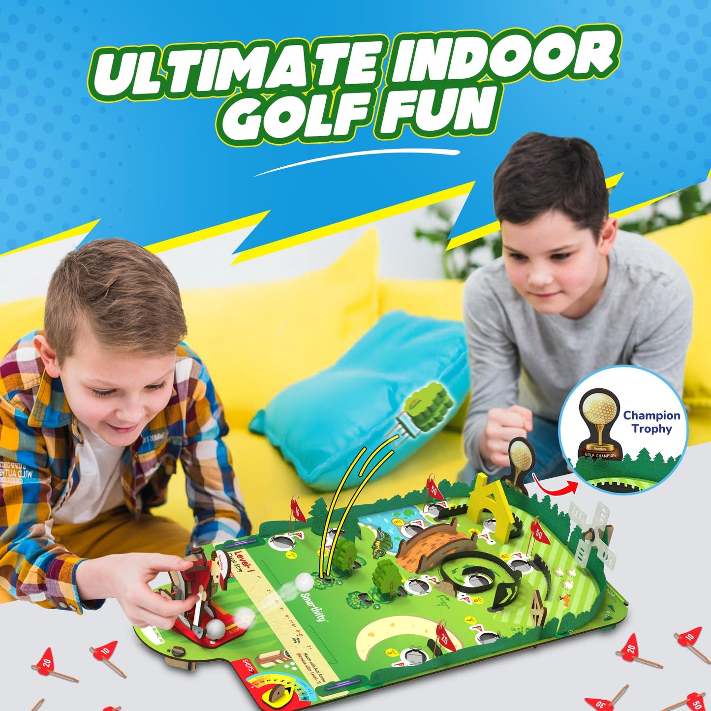 Smartivity DIY Mini Golf - Tabletop Game for Kids 6-12 Years Old | Birthday Gifts for Boys & Girls | Toy for Boys and Girls 6,7,8,9,10,11,12,13,12 Years(PACK OF 6)