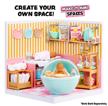 MGA’s Miniverse Make It Mini Real Baby 2-Pack – Mini Baby Collectibles with Feeding Accessories