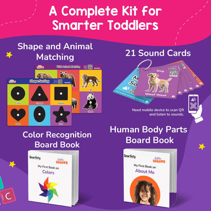 Smartivity 5in1 Montessori Play Box for 1+ Years Boys & Girls | 5 Educational Activities | Birthday Gift for 1+ Year Old Kids I Brain Boosting Toy, Builds - Motor, Shapes, Matching Skills(PACK OF 6)