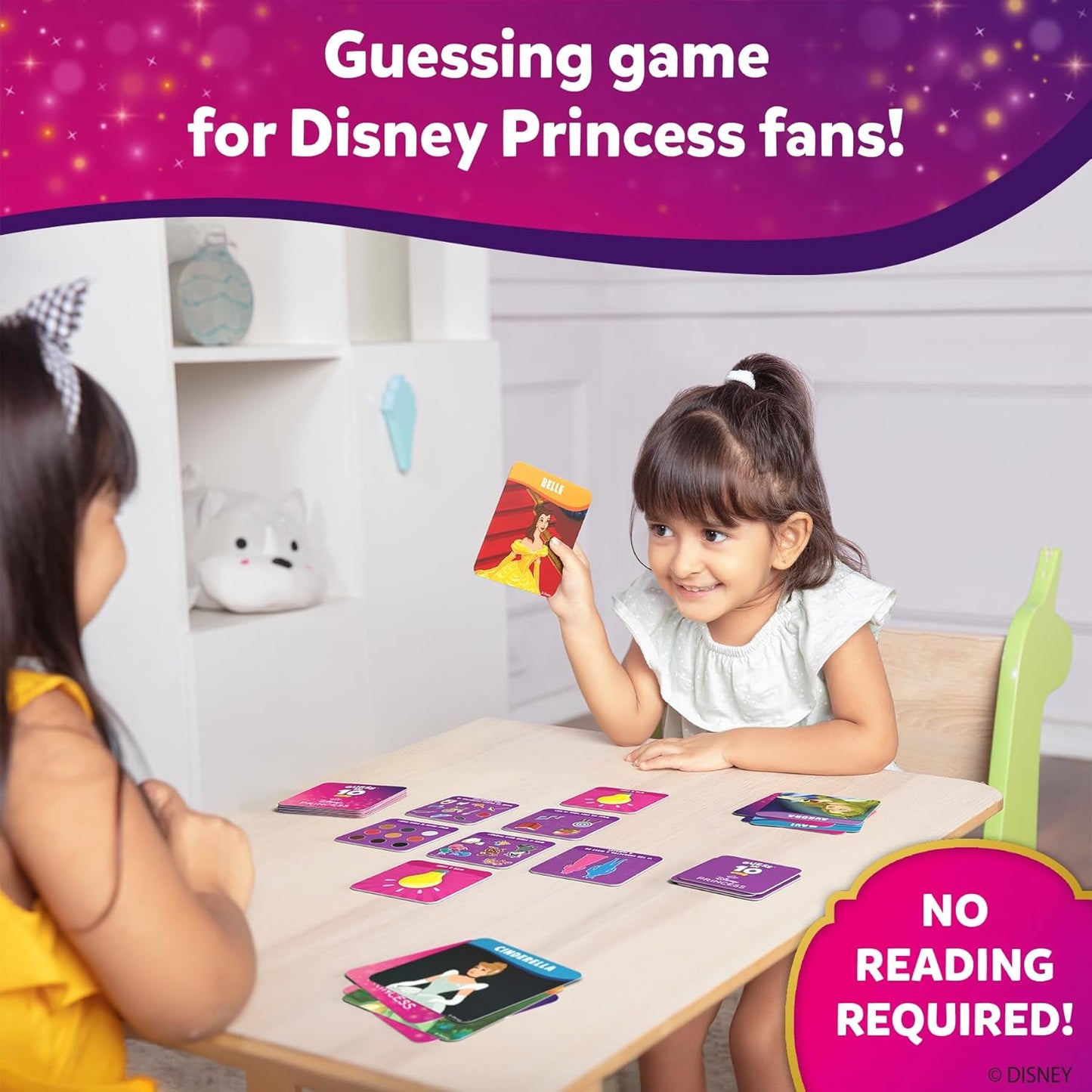 Skillmatics Guess in 10 Junior Disney Princess for Kids, Girls, Boys Who Love Card Games, Board Games, Cinderella, Ariel, Jasmine, Gifts for Ages 3, 4, 5, 6, Travel Friendly(PACK OF 5)