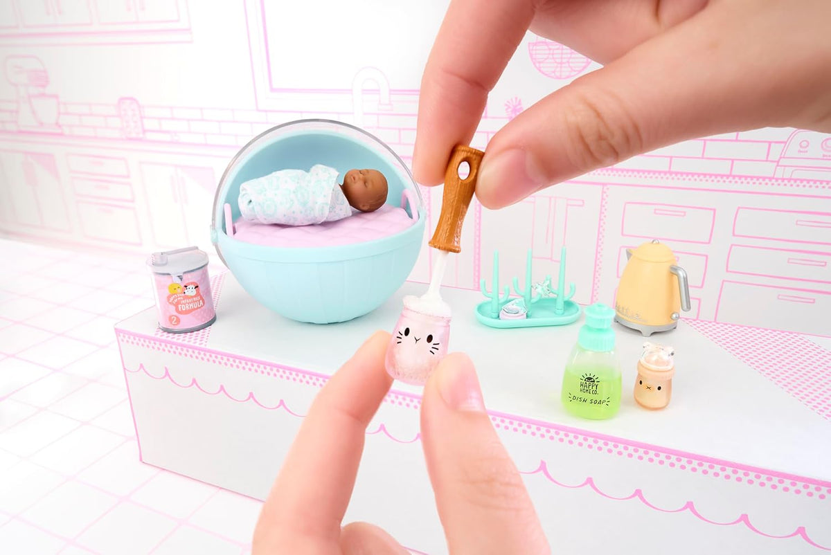 MGA’s Miniverse Make It Mini Real Baby 2-Pack – Mini Baby Collectibles with Feeding Accessories