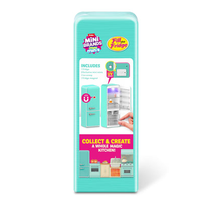 ZURU Mini Brands Fill The Fridge Playset with UV Light | Mini Collectible Fridge Toy for Kids 8+