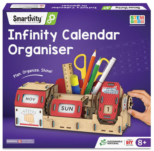 Smartivity DIY Infinity Calendar & Stationary Organizer for Kids Age 8-9-10-11-12-13-14 Years | Birthday Gift for Girls & Boys