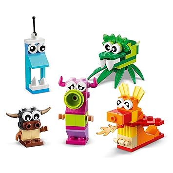 LEGO Classic Creative Monsters 11017 Building Kit with 5 Toys for Kids (140 Pcs),Multicolor