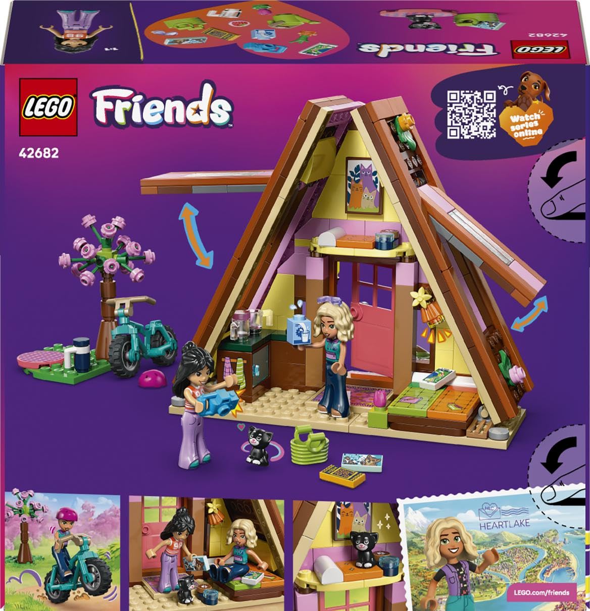 LEGO Friends 42682 Nature Glamping Cabin Camping Playset, 295 Pieces, 6+