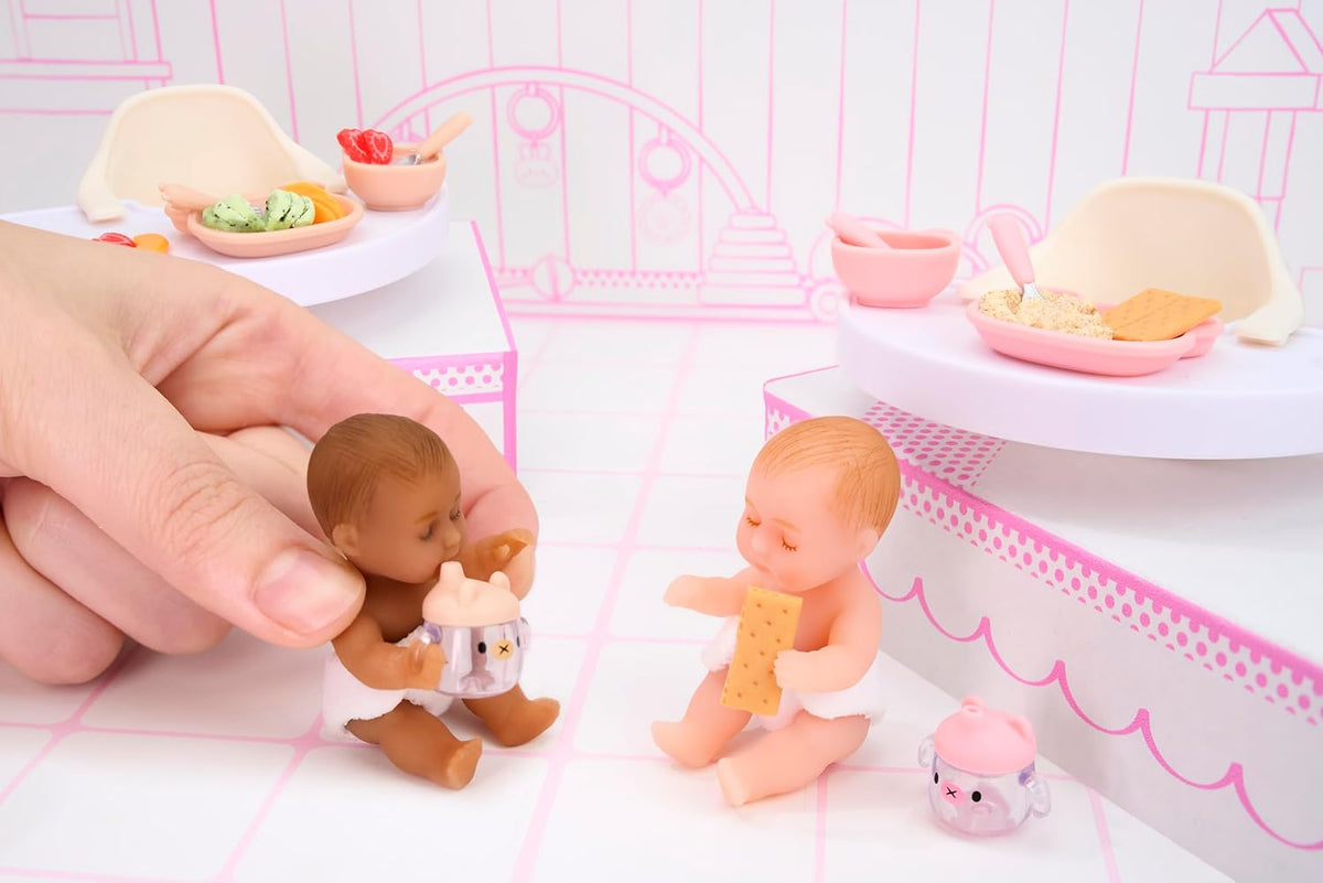 MGA’s Miniverse Make It Mini Real Baby 2-Pack – Mini Baby Collectibles with Feeding Accessories