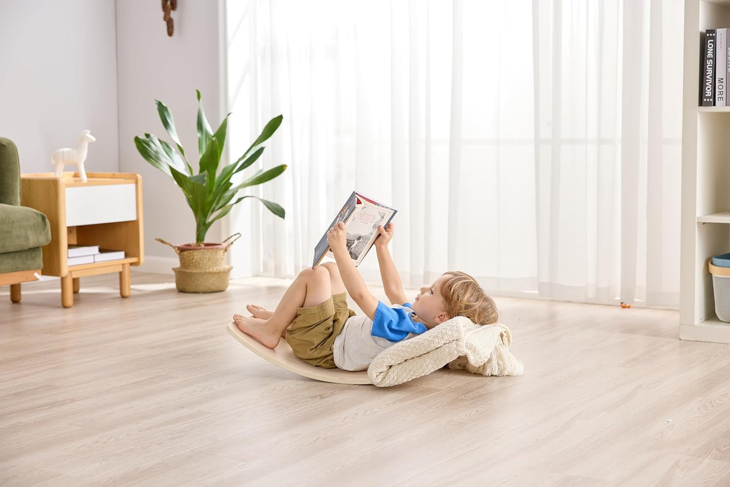 Hape 2 in 1 Rocking Horse, Rocking Horse and Balance Board, Ages 12 Months and Up