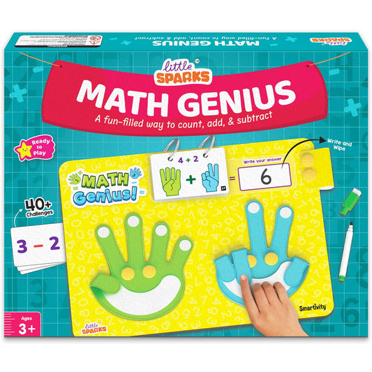 Smartivity Math Genius | Educational Toy for Kids 3+ Years | 40+ Challenges - Foldable Finger Counting Hands | Learn Counting, Numbers, Addition & Subtraction | Birthday Gift for Boys & Girls 3,4,5,6(PACK OF 6)