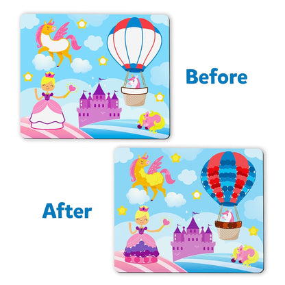 Skillmatics Dot It Sticker Art Activity - Unicorns & Princesses, Mess-Free Fun for Kids, 500+ Stickers, Craft Kits, DIY Activity, Travel Toys, Gifts for Boys & Girls Ages 3, 4, 5, 6, 7(PACK OF 5)