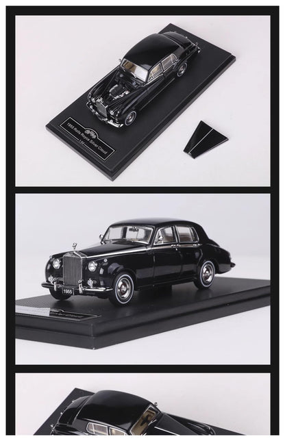 1:64 Scale For Rolls-Royce Silver Cloud Black 1965 Classic Car Die-Cast
