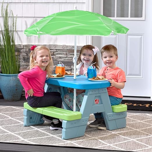 STEP2 Sun & Shade Picnic Table with Umbrella