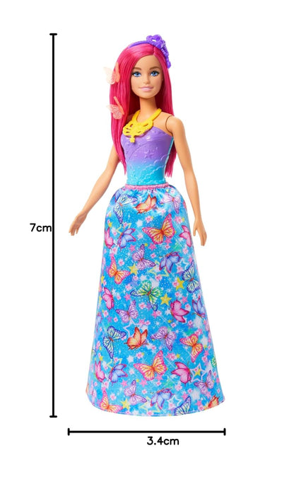 Barbie Advent Calendar with Doll & 24 Surprise Accessories Including Unicorn & 3 Pets, Transform Pink-Haired Fashion Doll into Mermaid, Fairy & More