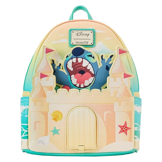 Loungefly Disney Stitch Sandcastle Beach Surprise Mini Backpack, Multi, One Size, Backpack