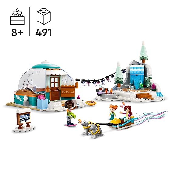 LEGO Friends Igloo Holiday Adventure 41760 Building Toy Set (491 Pieces)