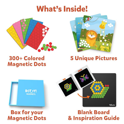 Skillmatics Dot It with Magnets - Animals, Repeatable Art for Kids, Mess-Free, Craft Kits, DIY Creative Activity, Gifts for Boys & Girls Ages 4, 5, 6, 7, Multicolour(PACK OF 5)