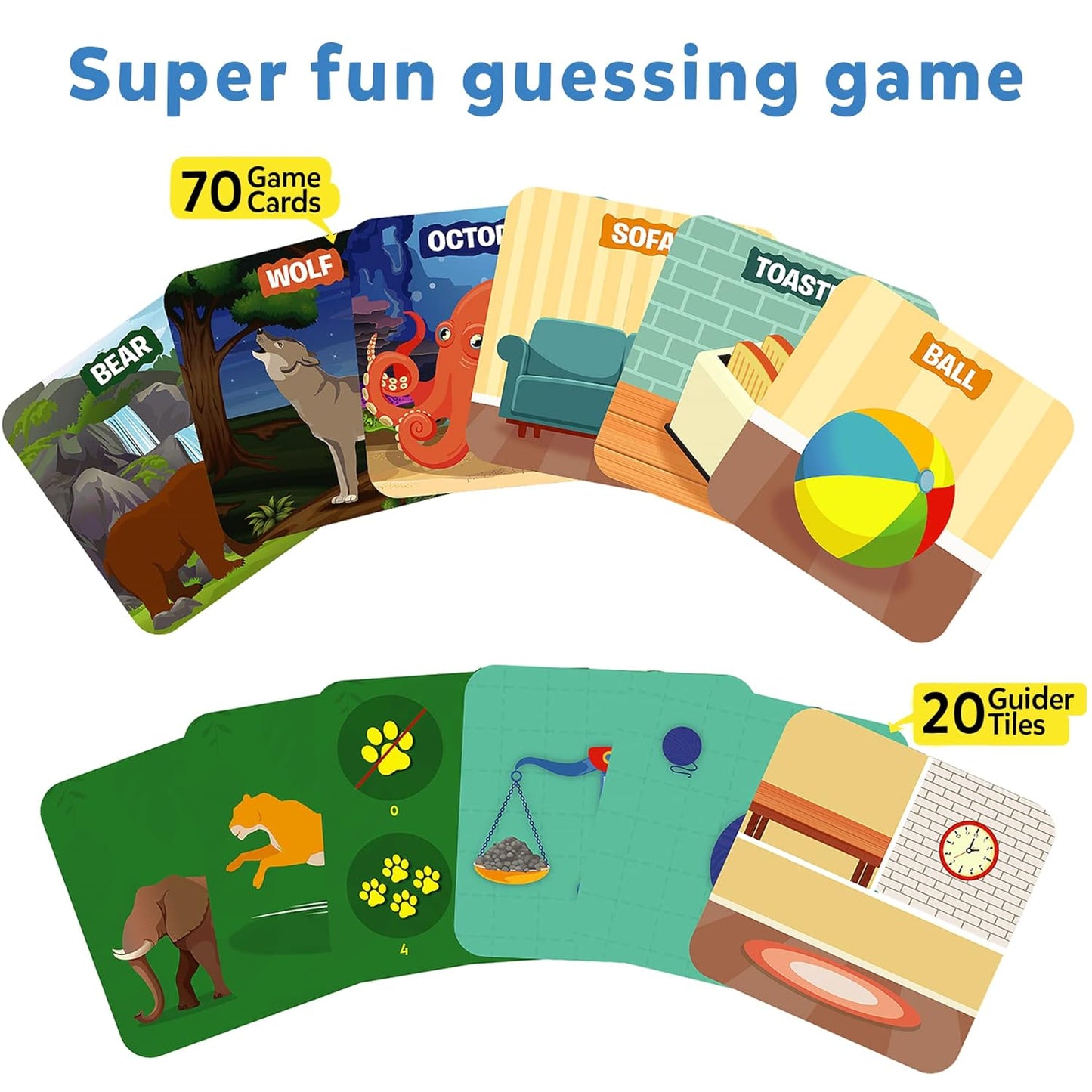 Skillmatics Card Game : Guess in 10 Junior Animals & Inside My House Combo | Gifts, Super Fun & Educational for Kids Ages 3-6(PACK OF 5)