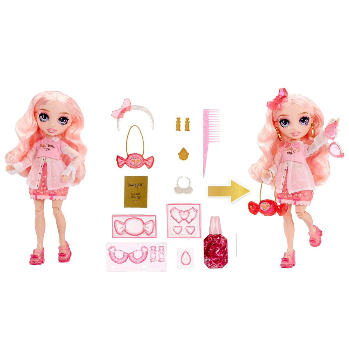 Rainbow High Creative Crystals Bella Parker Fashion Doll with DIY Crystal Accessories