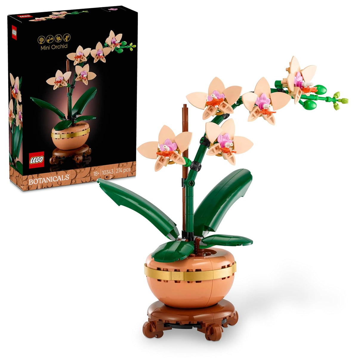 LEGO Botanicals 10343 Mini Orchid Flower Plant Building Set