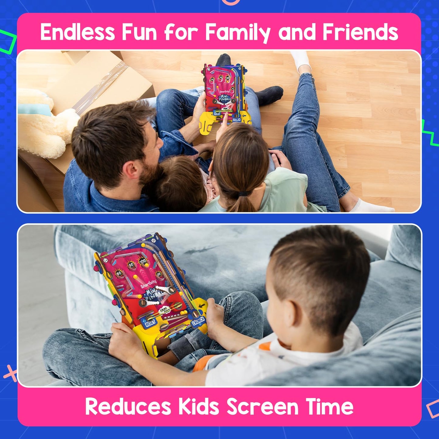 Smartivity Mini Pinball Game for Kids Ages 6-7-8-9-10-11-12 Years | Build Your Own Hand-Held Pinball I Birthday Gift for Boys & Girls | DIY Toy for Kids 6-12 Years Old IScreen Free Play(PACK OF 6)