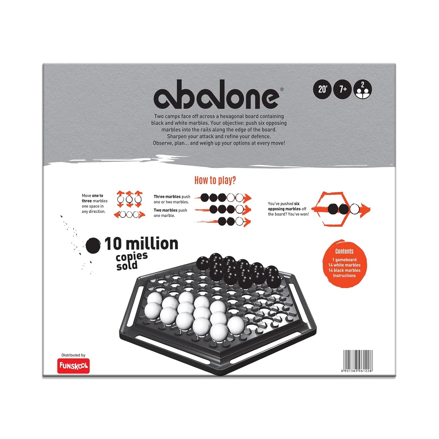 Abalone, Strategy Game, Board Game for Kids (PACK OF 6)