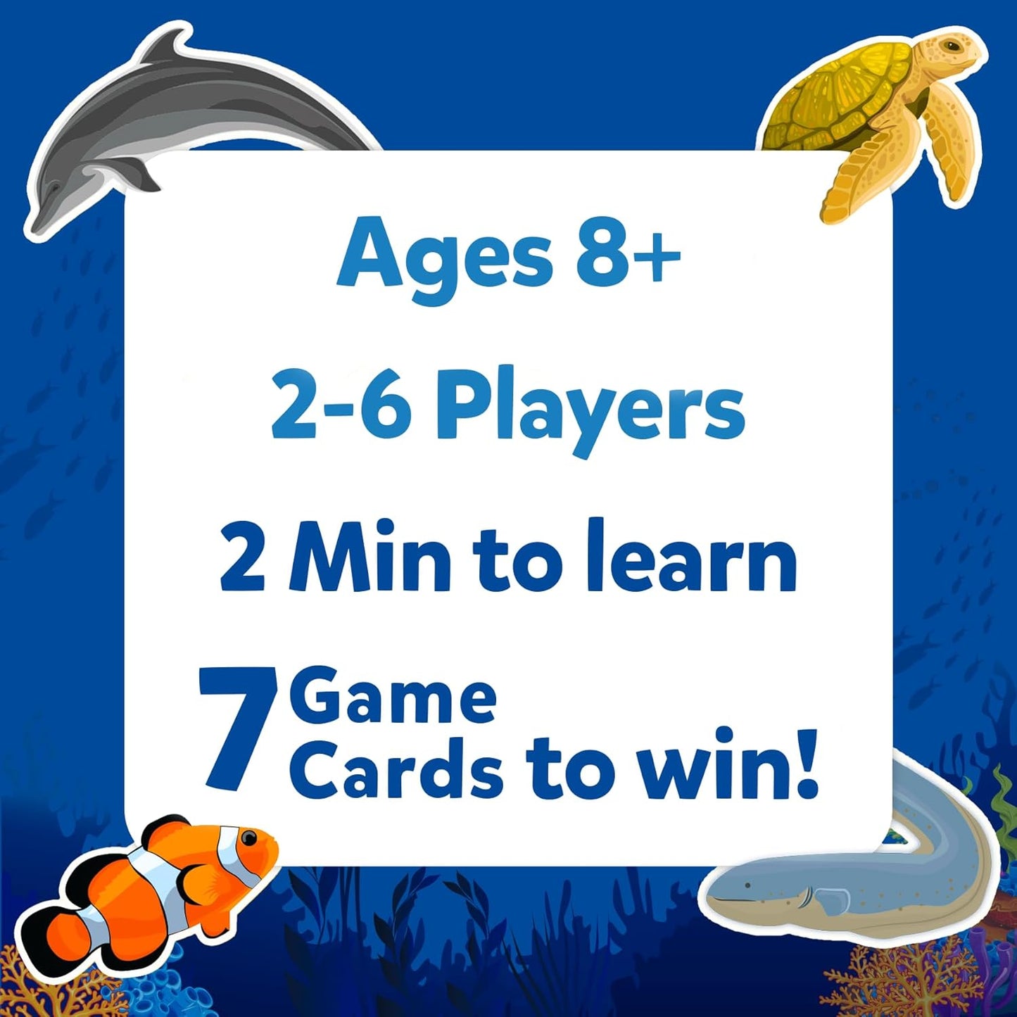 Skillmatics Card Game - Guess in 10 Underwater Animals, Gifts for 8 Year Olds and Up, Quick Game of Smart Questions, Fun Family Game(PACK OF 5)
