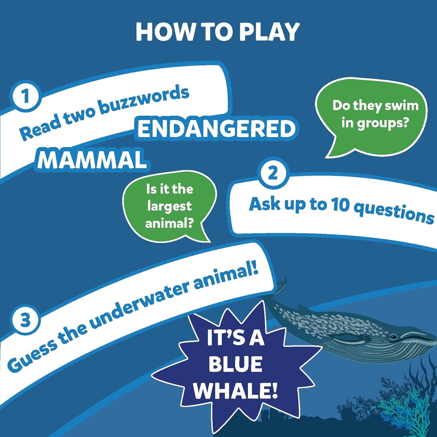 Skillmatics Card Game - Guess in 10 Underwater Animals, Gifts for 8 Year Olds and Up, Quick Game of Smart Questions, Fun Family Game(PACK OF 5)