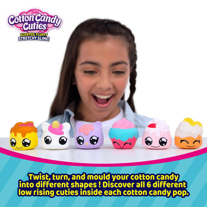 ZURU Oosh Oosh Slime Oosh Cotton Candy Cuties Scented, Squishy, Stretchy Slime With Collectible Cutie Slow Rise Toy