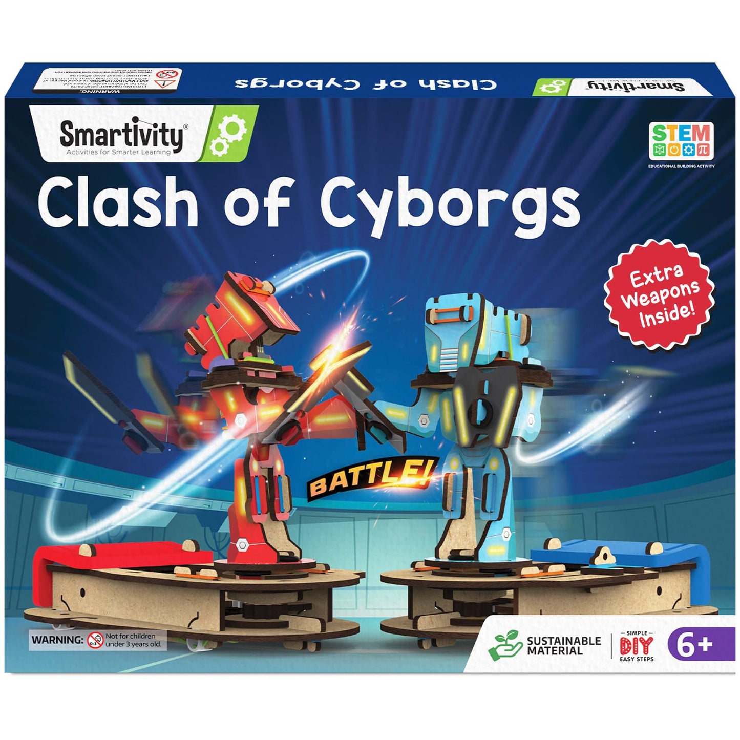 Smartivity 2in1 Fighting Robots Toy for Kids 6-12 Years Old I Build and Fight - 2 Action Characters I Birthday Gifts for Boys & Girls(PACK OF 6)