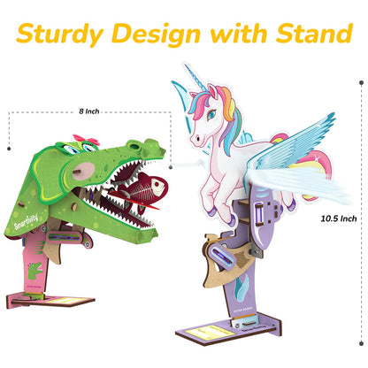 Smartivity 2in1 Animals I Magical Unicorn & Cute Crocodile I Toys for Kids 6-12 Years Old | Birthday Gifts for Boys & Girls| DIY Science Toy for Kids 6,7,8,9,10,11,12 I STEM Educational Game(PACK OF 6)