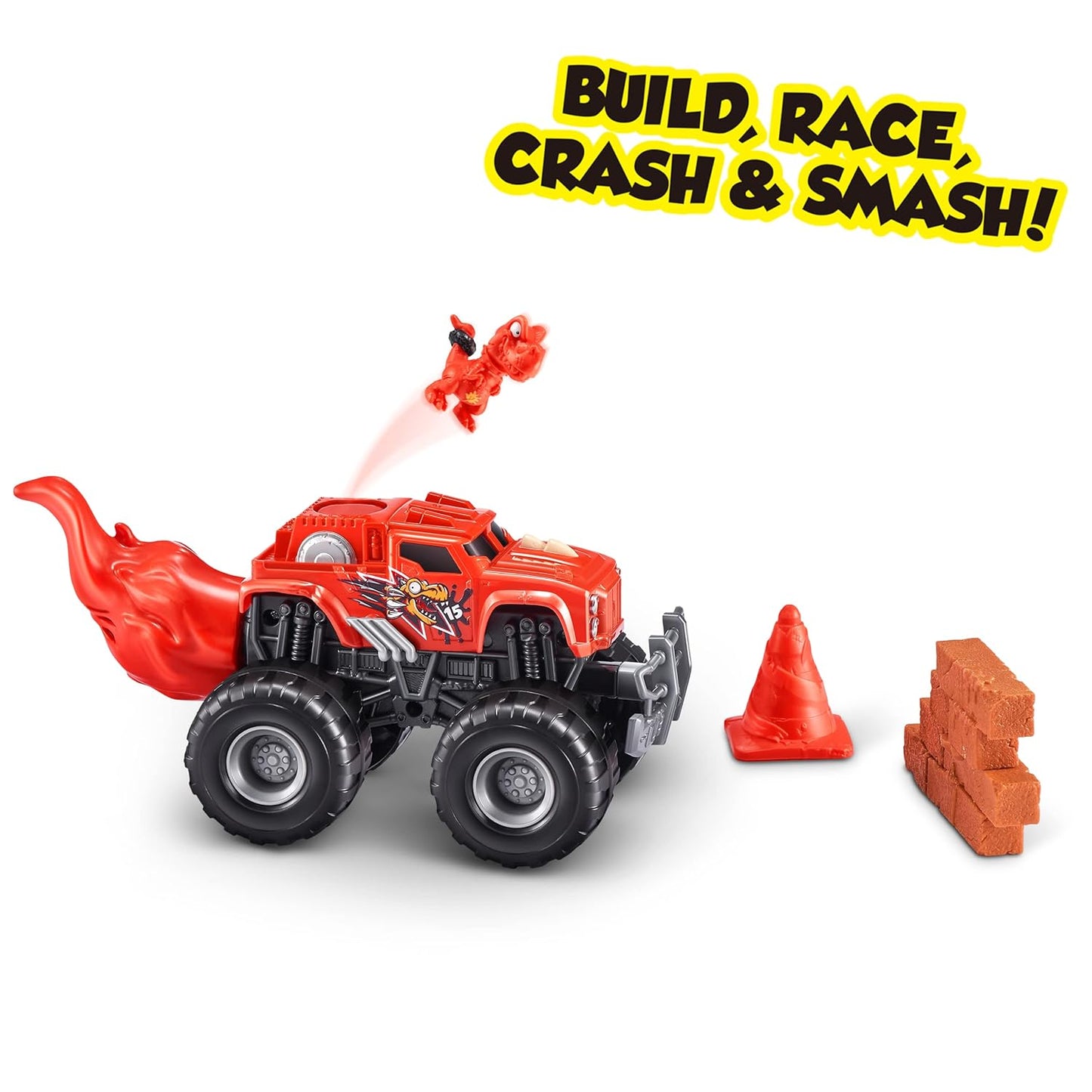 Smashers Monster Truck Surprise by ZURU, Dino Drifter, Boys, with 25 Surprises, Collectible Monster Truck Surprise (Dino Drifter)