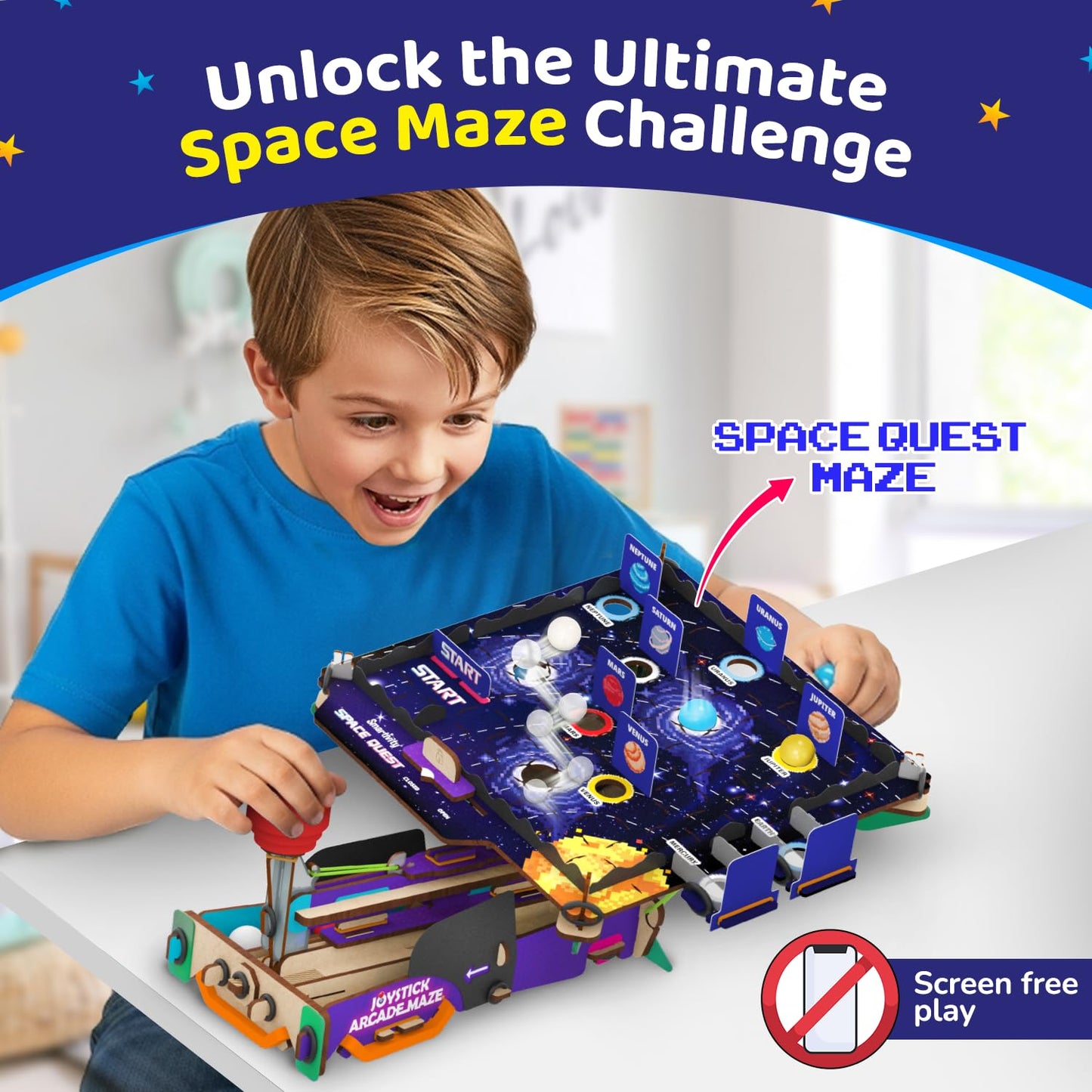 Smartivity Joystick Arcade Maze Toy for Kids 6-14 Years | 2in1 Space & Jungle Theme Adventures I Birthday Gift for Boys & Girls I STEM Educational DIY Science Toys for Kids Ages 6,7,8,9,10,11,12,13,14(PACK OF 6)