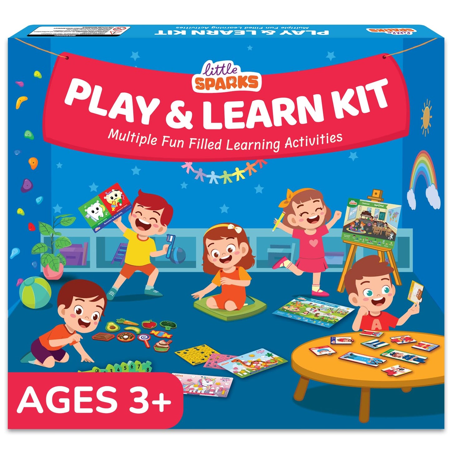 Smartivity 5-in-1 Montessori Based Learning Kit for 3,4,5 Years Old Boys & Girls I Brain Boosting Preschool Learning Activities I Puzzles, Sticker Art I Rakhi/Birthday Gift for Kids for 3-6(PACK OF 6)