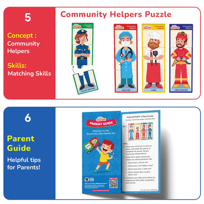 Smartivity 5-in-1 Montessori Based Learning Kit for 3,4,5 Years Old Boys & Girls I Brain Boosting Preschool Learning Activities I Puzzles, Sticker Art I Rakhi/Birthday Gift for Kids for 3-6(PACK OF 6)