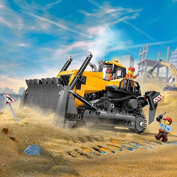 LEGO City Yellow Bulldozer Construction Site Building Toy Playset 60466