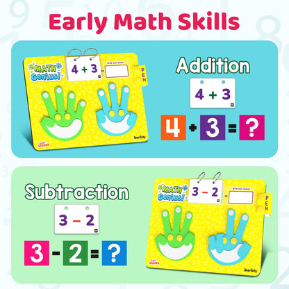 Smartivity Math Genius | Educational Toy for Kids 3+ Years | 40+ Challenges - Foldable Finger Counting Hands | Learn Counting, Numbers, Addition & Subtraction | Birthday Gift for Boys & Girls 3,4,5,6(PACK OF 6)