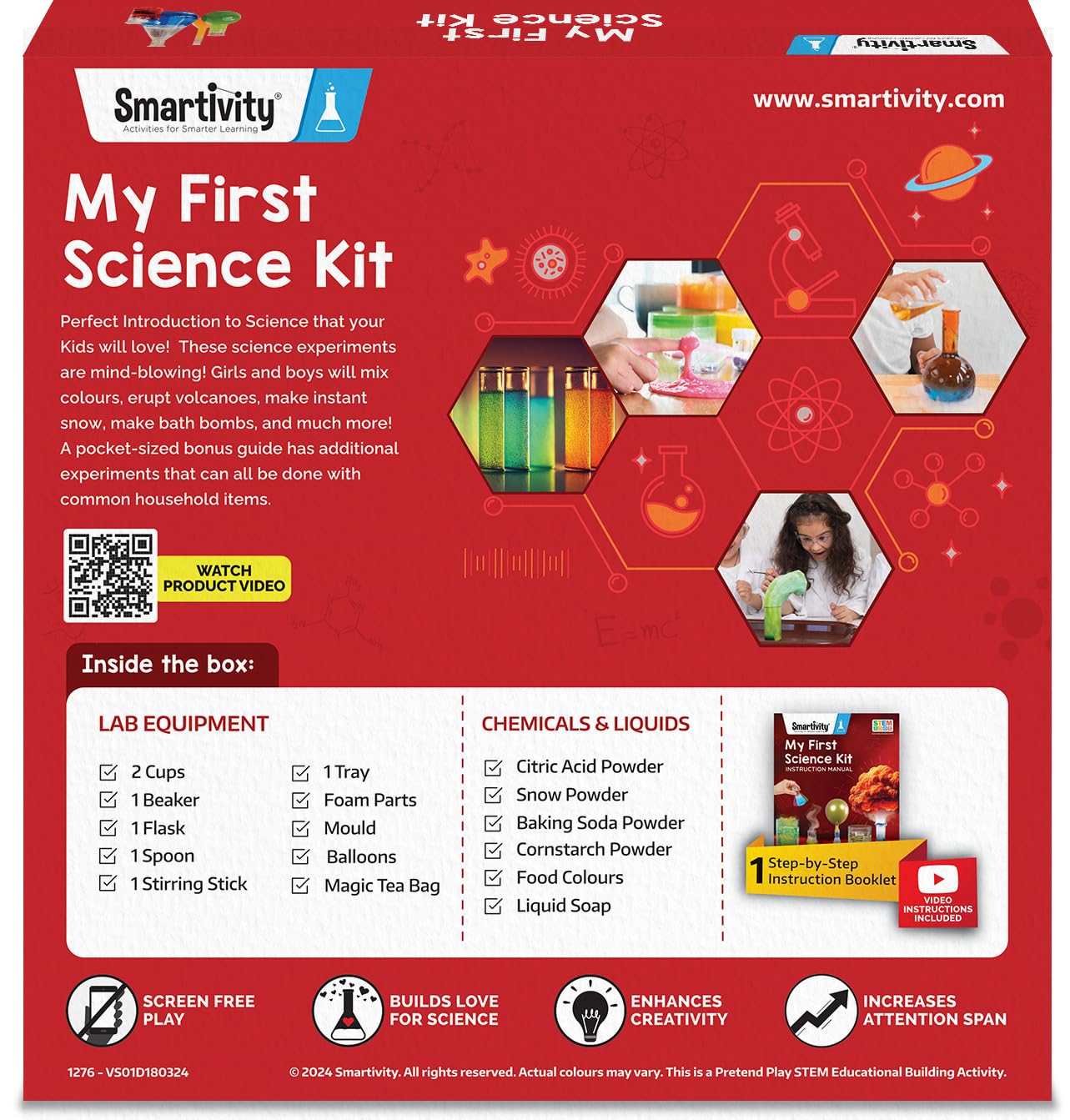 Smartivity My First Science Experiment Kit for Kids 6-8-10-12-14 Years I 50+ Amazing Science Experiments | Birthday Gift for Boys & Girls | Educational Toy for Kids 6,7,8,9,10,11,12 Years Old(PACK OF 6)