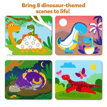 Skillmatics Paper Dot It Sticker Art Activity - Dinosaurs, Mess-Free Fun for Kids, 500+ Stickers, Craft Kits, DIY Activity, Travel Toys, Gifts for Boys & Girls Ages 3, 4, 5, 6, 7, Multicolour(PACK OF 5)