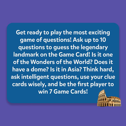 Skillmatics Card Game - Guess in 10 Legendary Landmarks, Gifts for 8 Year Olds and Up, Quick Game of Smart Questions, Fun Family Game(PACK OF 5)