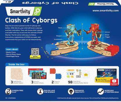 Smartivity 2in1 Fighting Robots Toy for Kids 6-12 Years Old I Build and Fight - 2 Action Characters I Birthday Gifts for Boys & Girls(PACK OF 6)