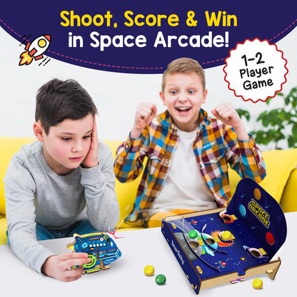 Smartivity Space Arcade Game for Kids 6+ Years I Fun 1-2 Player Shooting & Scoring Game I Birthday Gift for Boys & Girls 6,7,8,9,10,11,12,13,14 Years I Fun Screen-Free Activity for Kids(PACK OF 6)