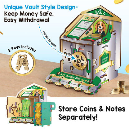 Smartivity DIY Piggy/Money Bank for Kids Ages 6-12 Years | Smart Locking System with 2 Keys I Stores Notes & Coins I Build Savings Skills in Kids I Birthday Gift for Boys & Girls 6,7,8,9,10,11,12(PACK OF 6)